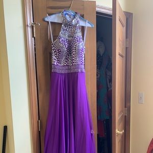 Rachel Allen Purple sequin prom dress. Worn once.